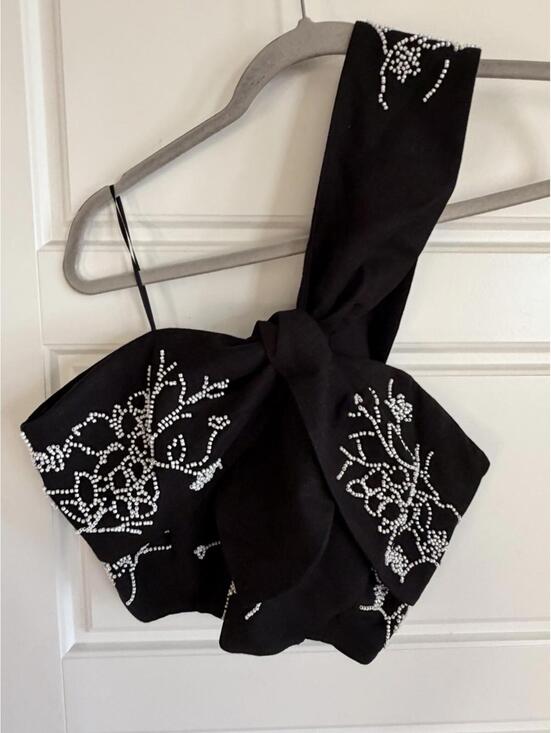 Milly Tops - Milly Women’s Beaded Embroidery Top Black Size L $295